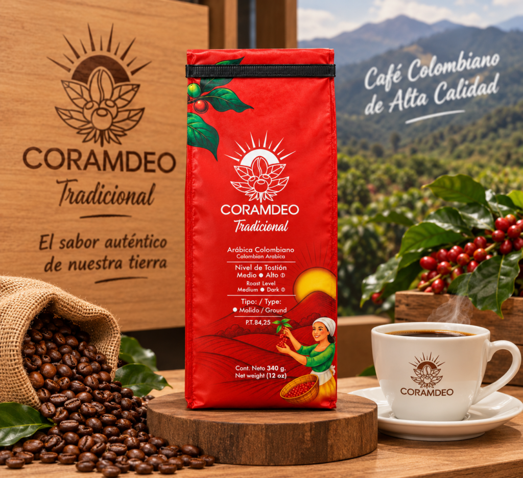 CORAMDEO Tradicional Café Arábica Colombiano de Alta Calidad