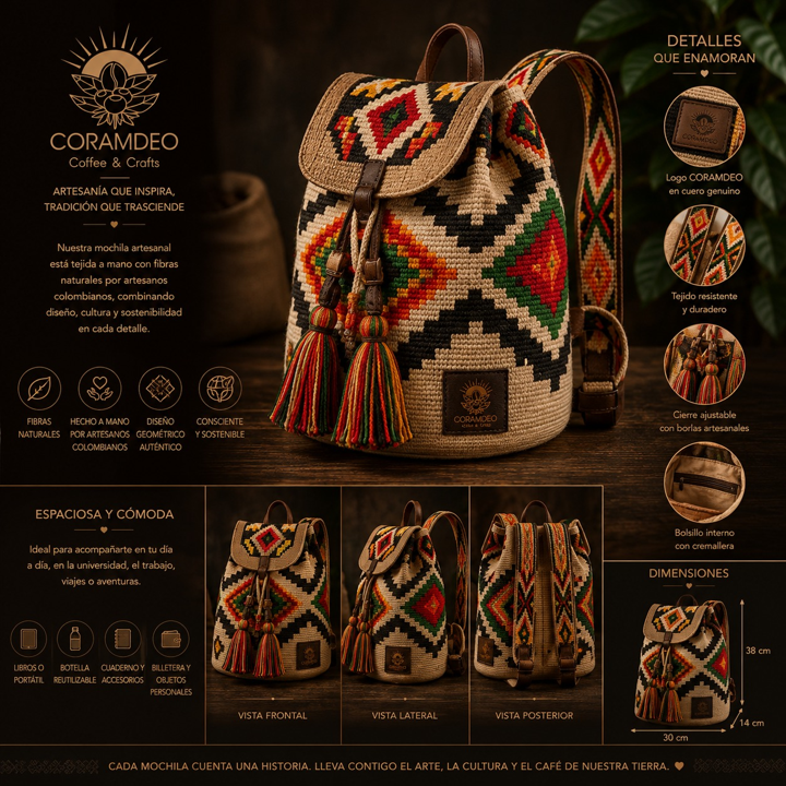 Bolsa Artesanal CORAMDEO – Hecha a Mano con Detalles Únicos - Imagen 3
