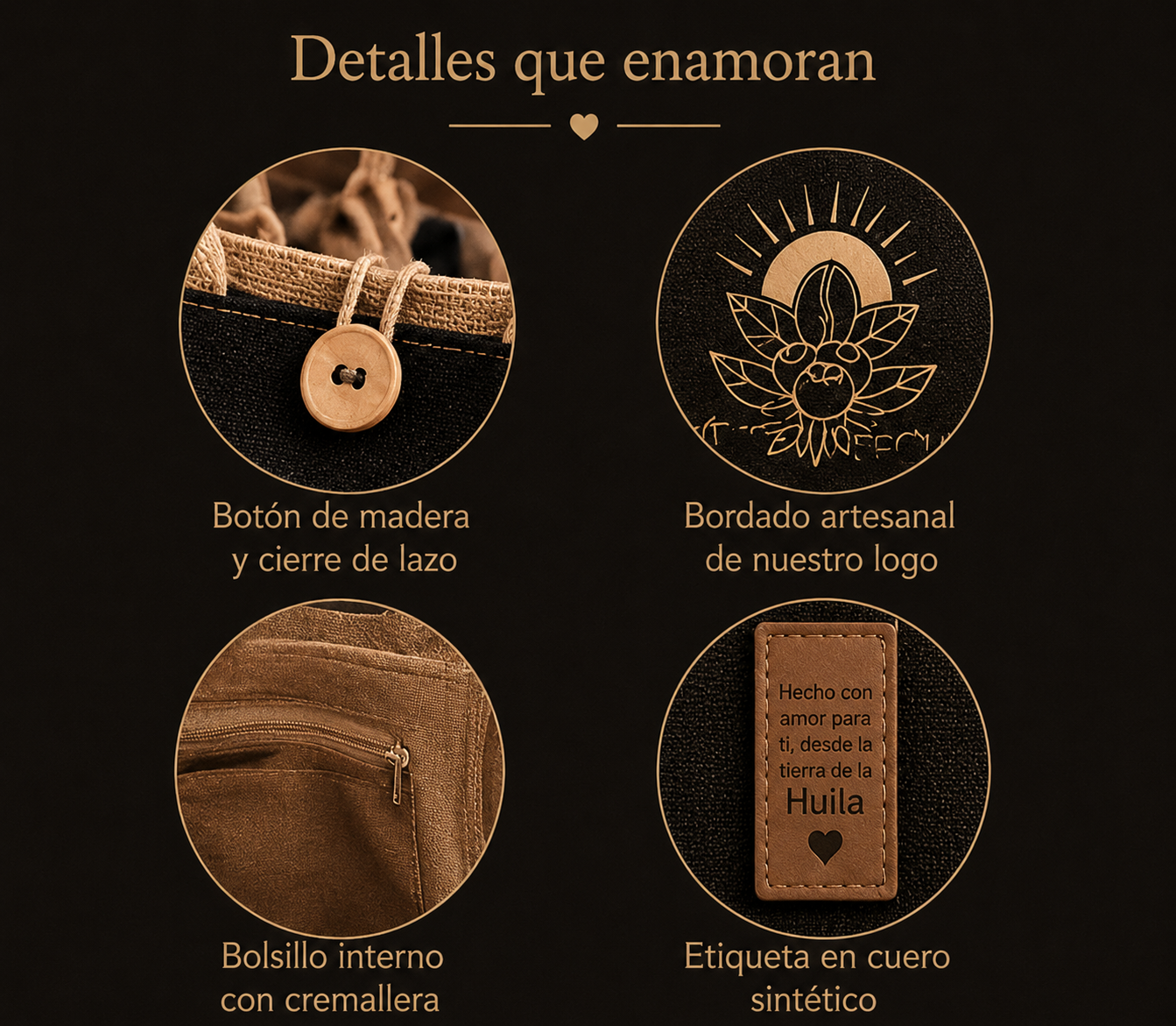 Bolsa Artesanal CORAMDEO – Hecha a Mano con Detalles Únicos - Imagen 4